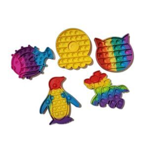 Animal Pop It Fidget Lot Sensory Toys Set of 5